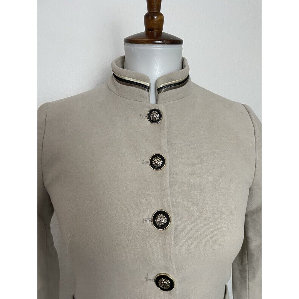 Zara Basic Collection Jacket Blazer Military Sing… - image 2